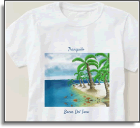 Bocas Del Toro Beaches - Island Art by Yotigo Tshirt